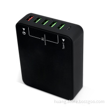 International Charger Mult-USB Ports with Type-C